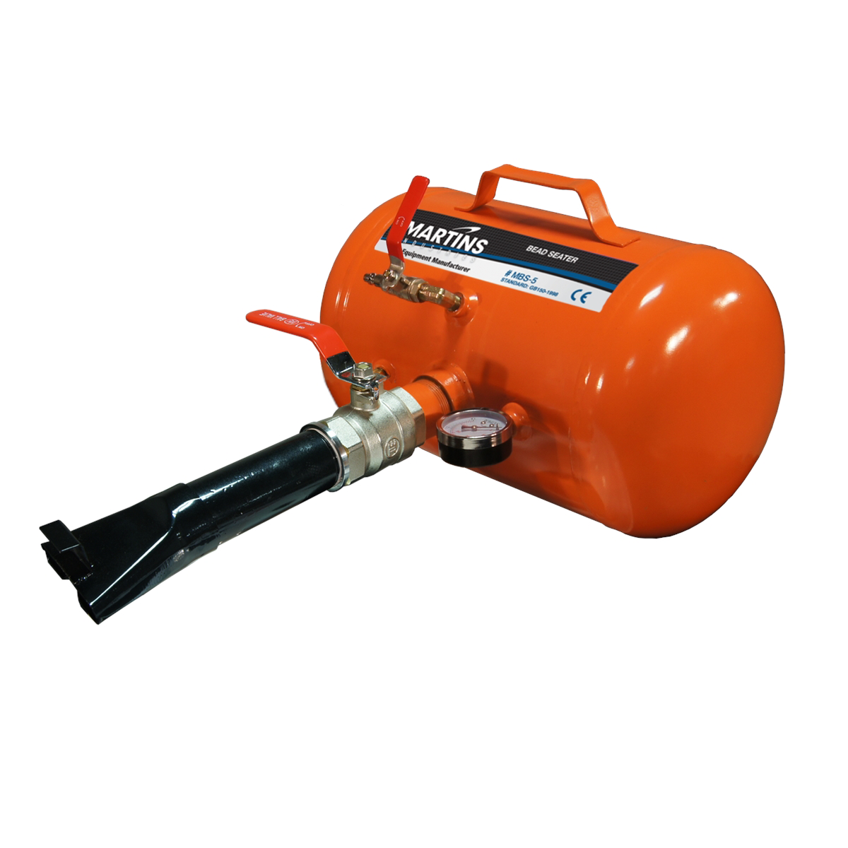 Martins Industries Tire Bead Seater 5 Gallon (MBS-5) with Large Handles and Analog Pressure Gauge