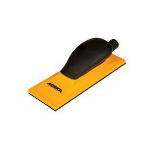 Mirka MVHB38 Yellow/Black Hand Sanding Block 70 mm Width x 198 mm Length, Hook and Loop Attachment
