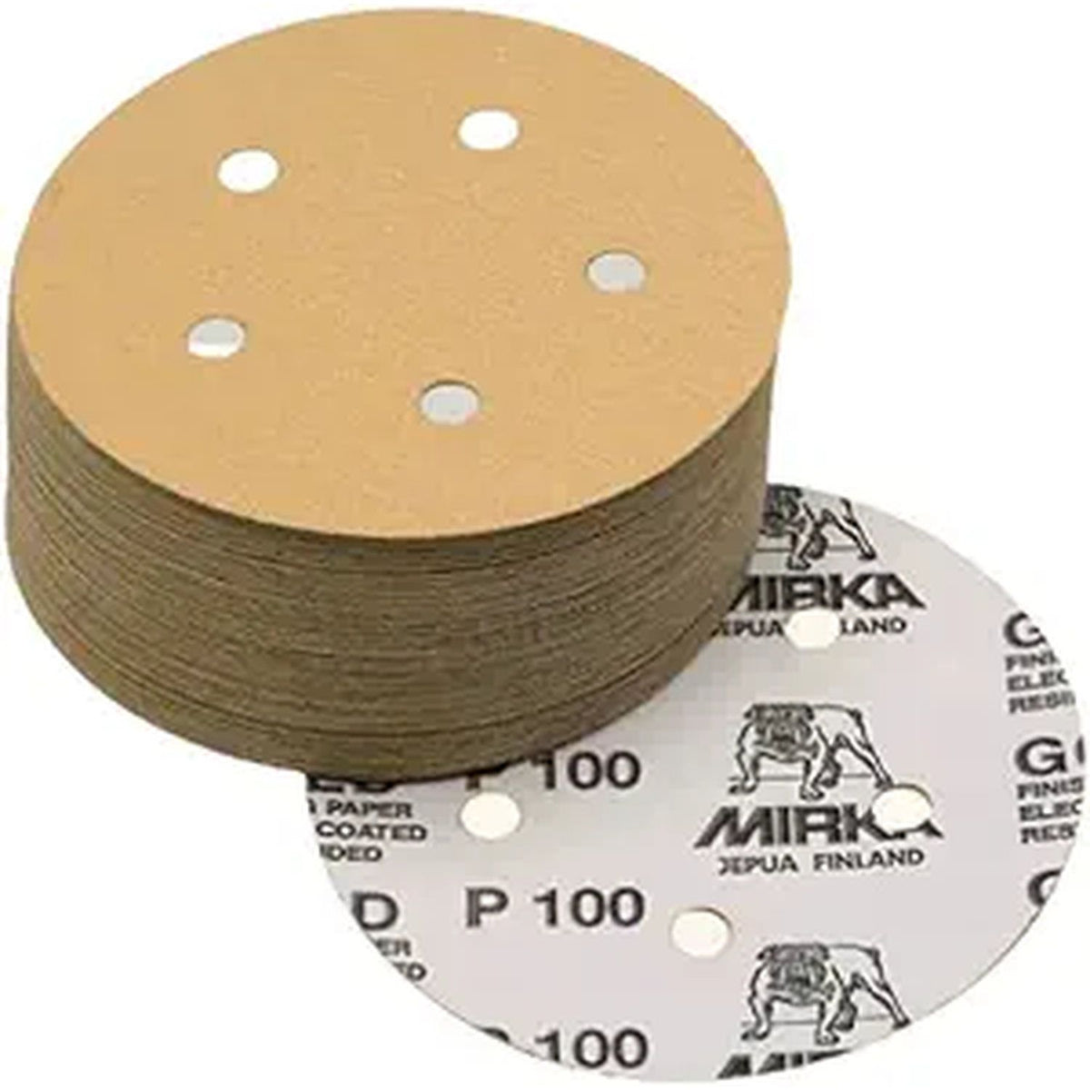 Mirka Iridium 24-342-080 Semi-Open Coated Abrasive Disc, 6 in Dia, Aluminum Oxide/Ceramic Abrasive,