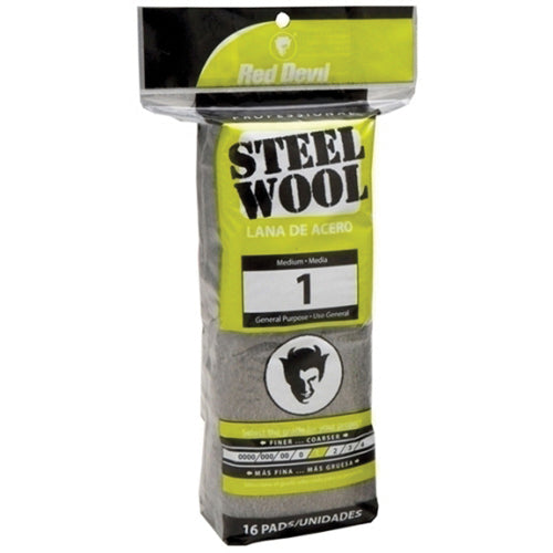 Red Devil 0314 General Purpose Abrasive Wool, #1 Medium, Steel