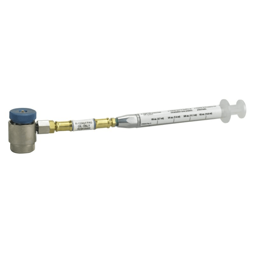 Robinair 18465 R-1234yf Oil Injector PAG Labeled, 1/2 oz capacity with low-side service coupler