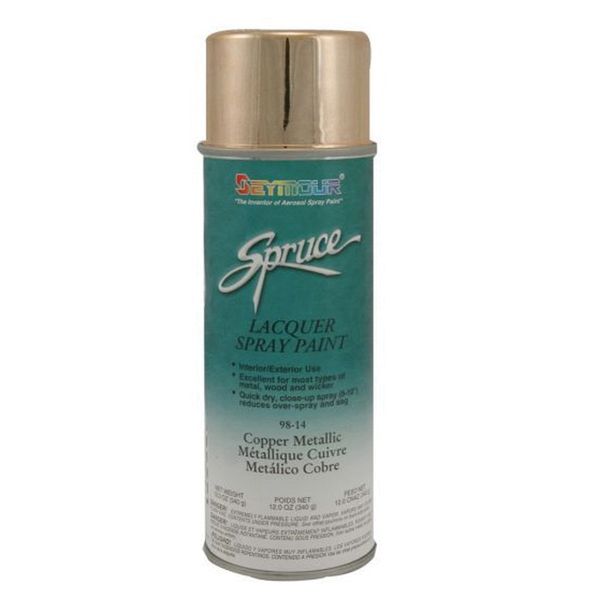Seymour Spruce 98-14 Fast Dry Metallic Spray Paint 16 oz Copper, 15 sq-ft coverage