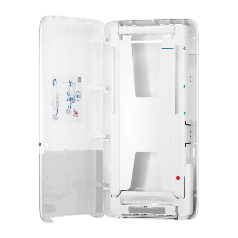 Tork 552520 PeakServe Continuous Hand Towel Dispenser White Plastic High Capacity 2100 Towels