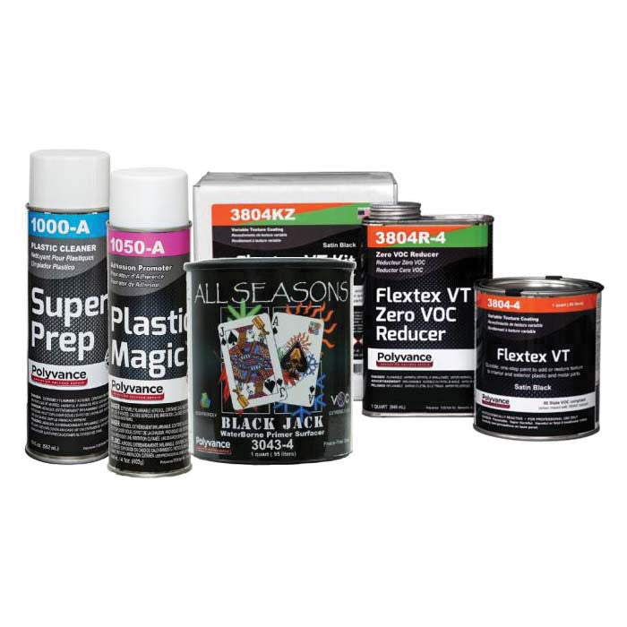 Polyvance Zero VOC Reducer Flextex VT Start Kit 3804-SKZ Complete Texturing Kit for Automotive
