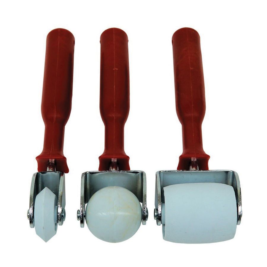 Polyvance 6148 Bumper Dent Removal Rollers Kit with Flat Round Sharp‑Edge Rollers