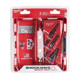 Milwaukee SHOCKWAVE Impact Duty Step Bit 3pc Set (#1, #2, #4)