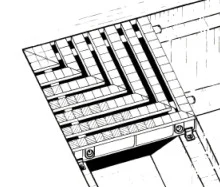 Neptune Benson Perpendicular Grating Corner – 90° Outside Corner – White (6″, 12″, 18″)