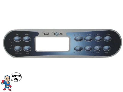 NLA Balboa E12 ML900 Topside Control Overlay – 12 Button Panel for Spa with 4 Pumps, Blower & Light