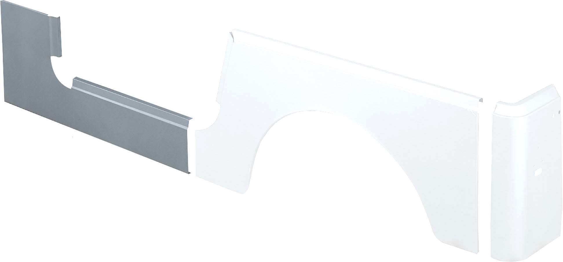 Noram Auto Body Parts 15120-L Replacement Steel Rocker Panel with Lower Cowl (Driver's Side) for 55-83 Jeep CJ-5