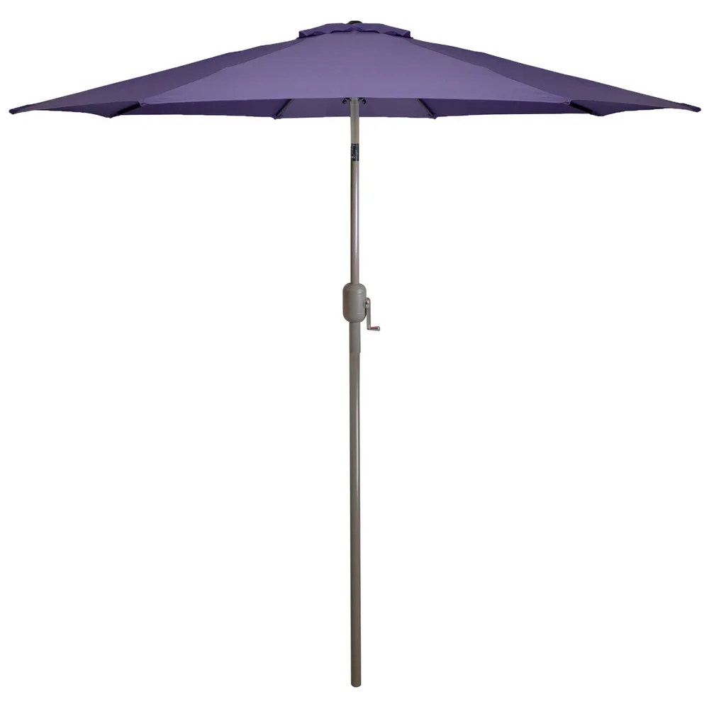 Stylish and Functional 9ft Outdoor Patio Market Umbrella with Hand Crank and Tilt – Purple Passion