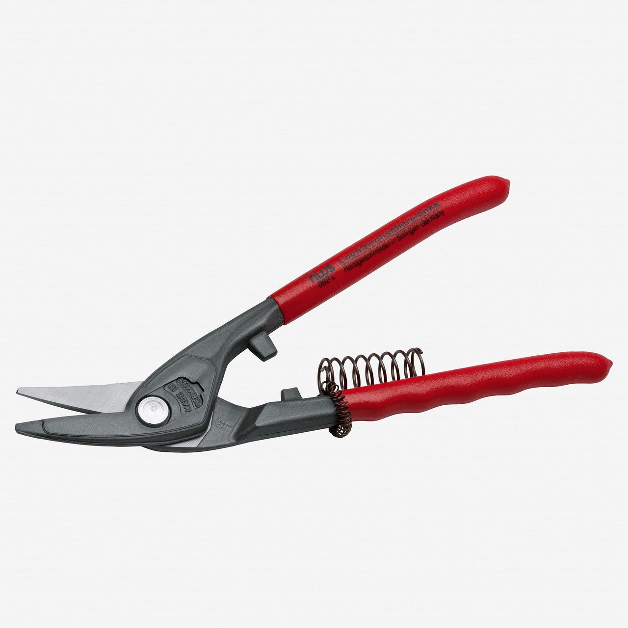NWS 10" Punch Tin Snips - Atramentized - Plastic Grip - Left Handed