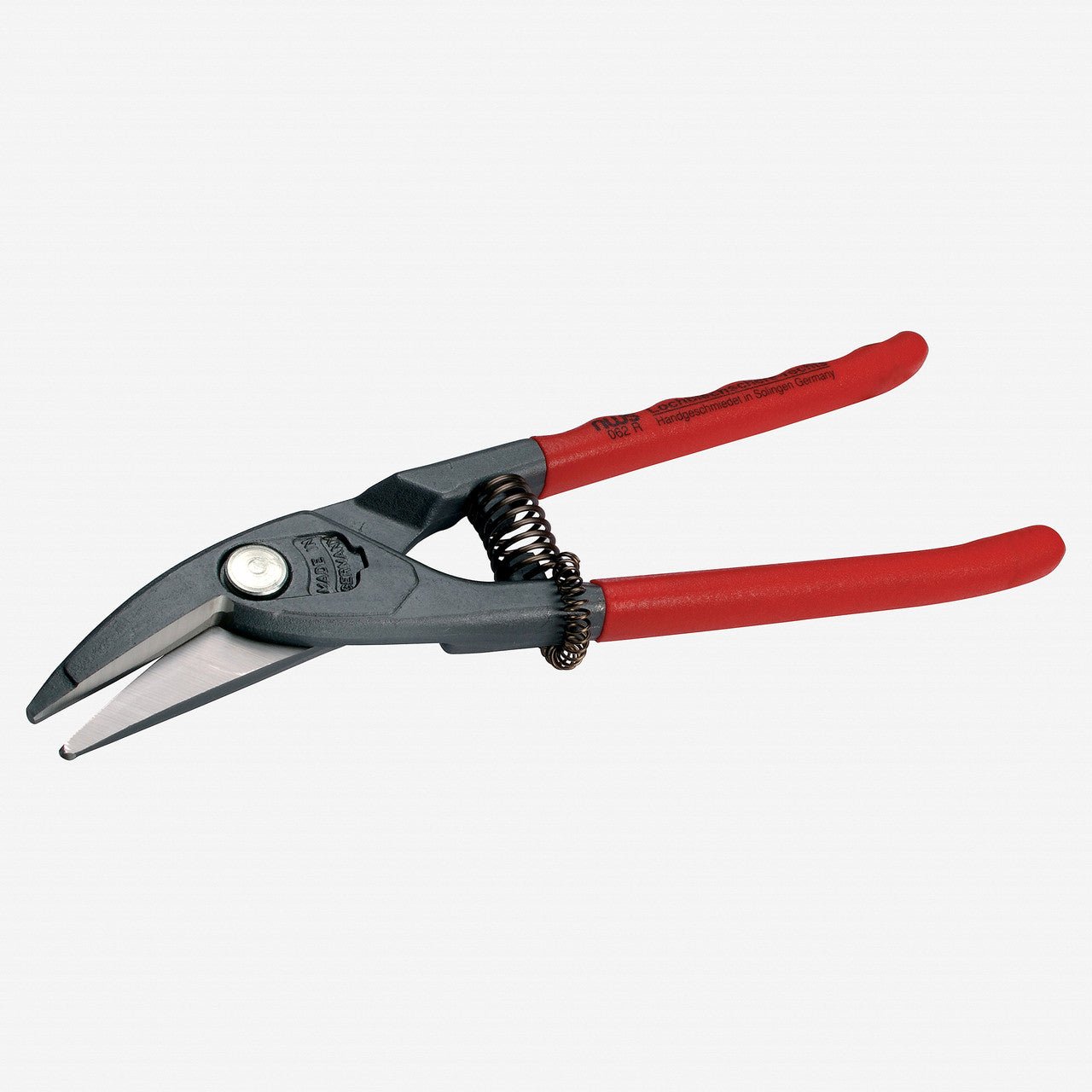 NWS 10" Punch Tin Snips - Atramentized - Plastic Grip - Right Handed