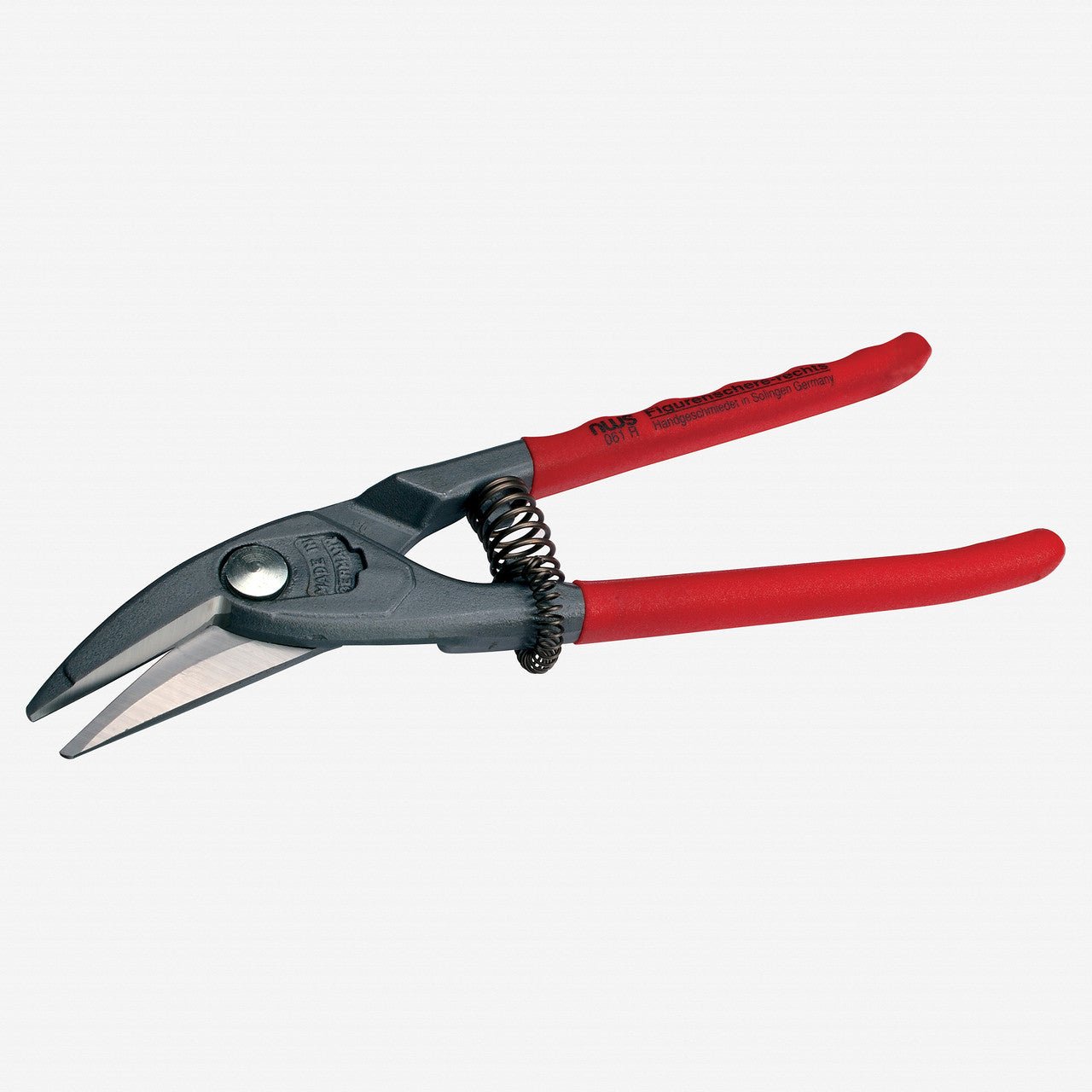 NWS 10" Shape Cutting Punch Tin Snips - Atramentized - Plastic Grip - Right Handed