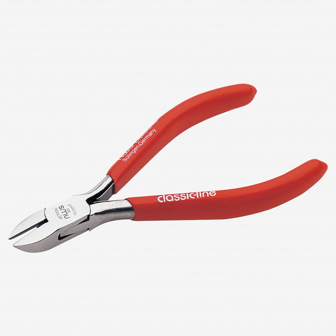 NWS 4.5" Side Cutter with Wire Trapping Spring - MicroFinish - Plastic Grip