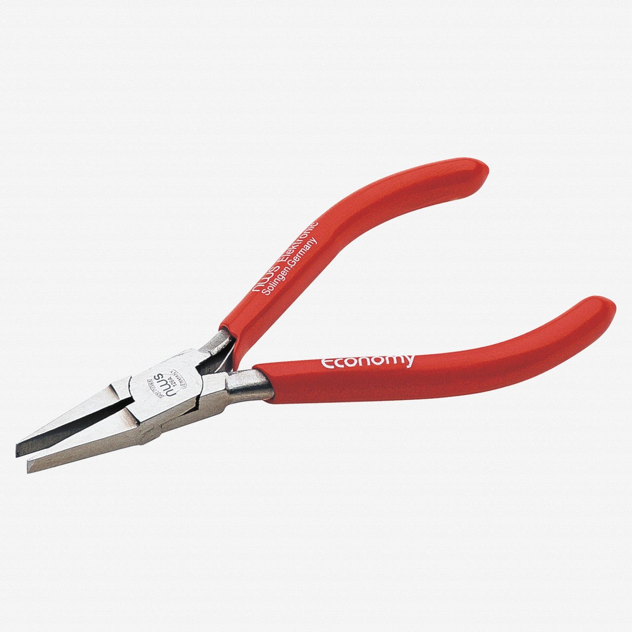 NWS 4.75" Flat Nose Pliers - MicroFinish - Plastic Grip