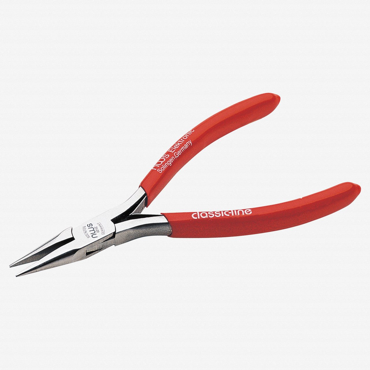 NWS 5.25" Chain Nose Pliers- MicroFinish - Plastic Grip