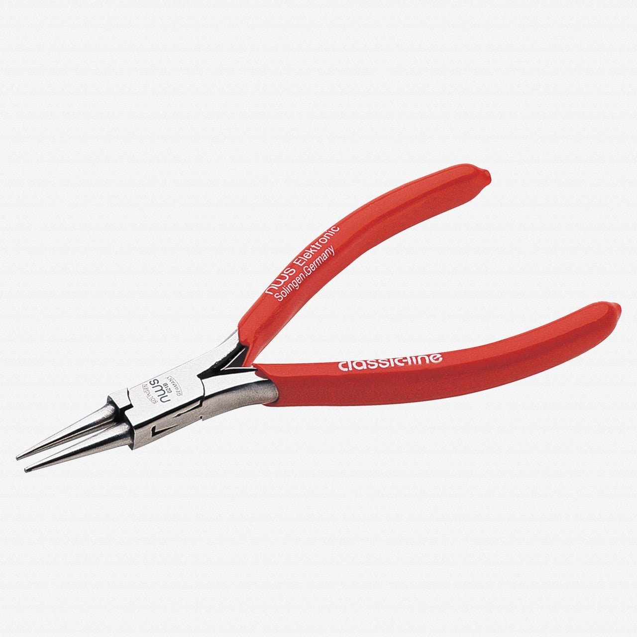 NWS 5.25" Round Nose Pliers - MicroFinish - Plastic Grip