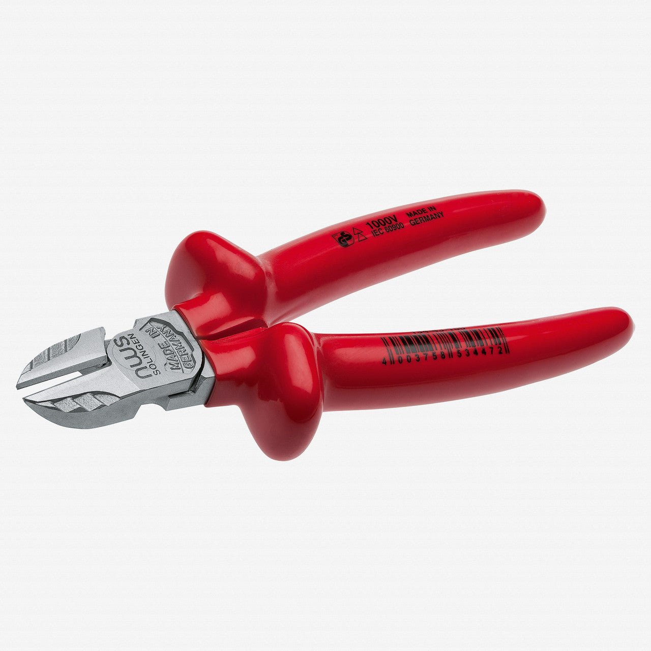 NWS 5.75" Side Cutter 1000V - Matte Chromium - Plastic Grip