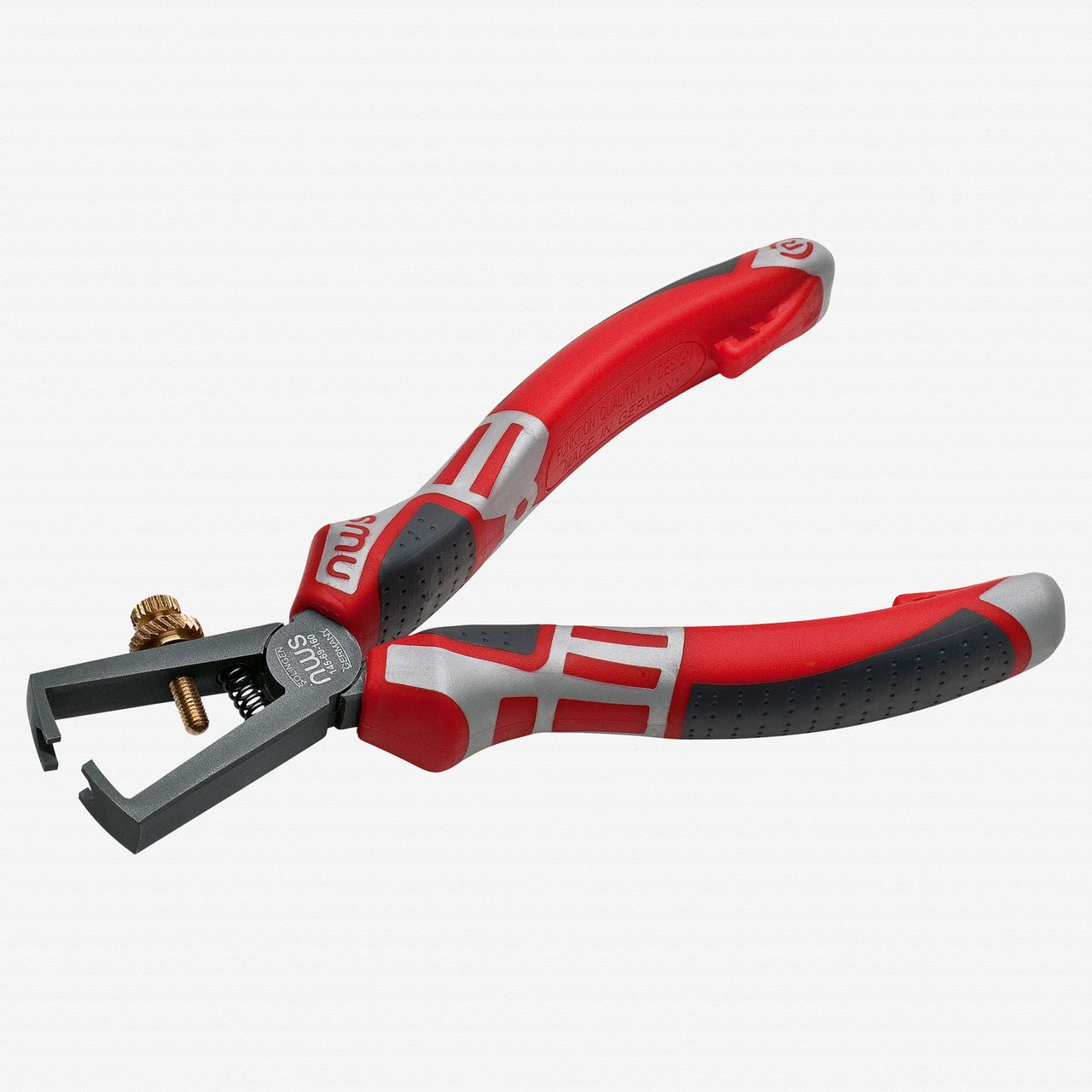 NWS 6.25" Wire Stripping Pliers - TitanFinish - SoftGripp, Tethered Attachment