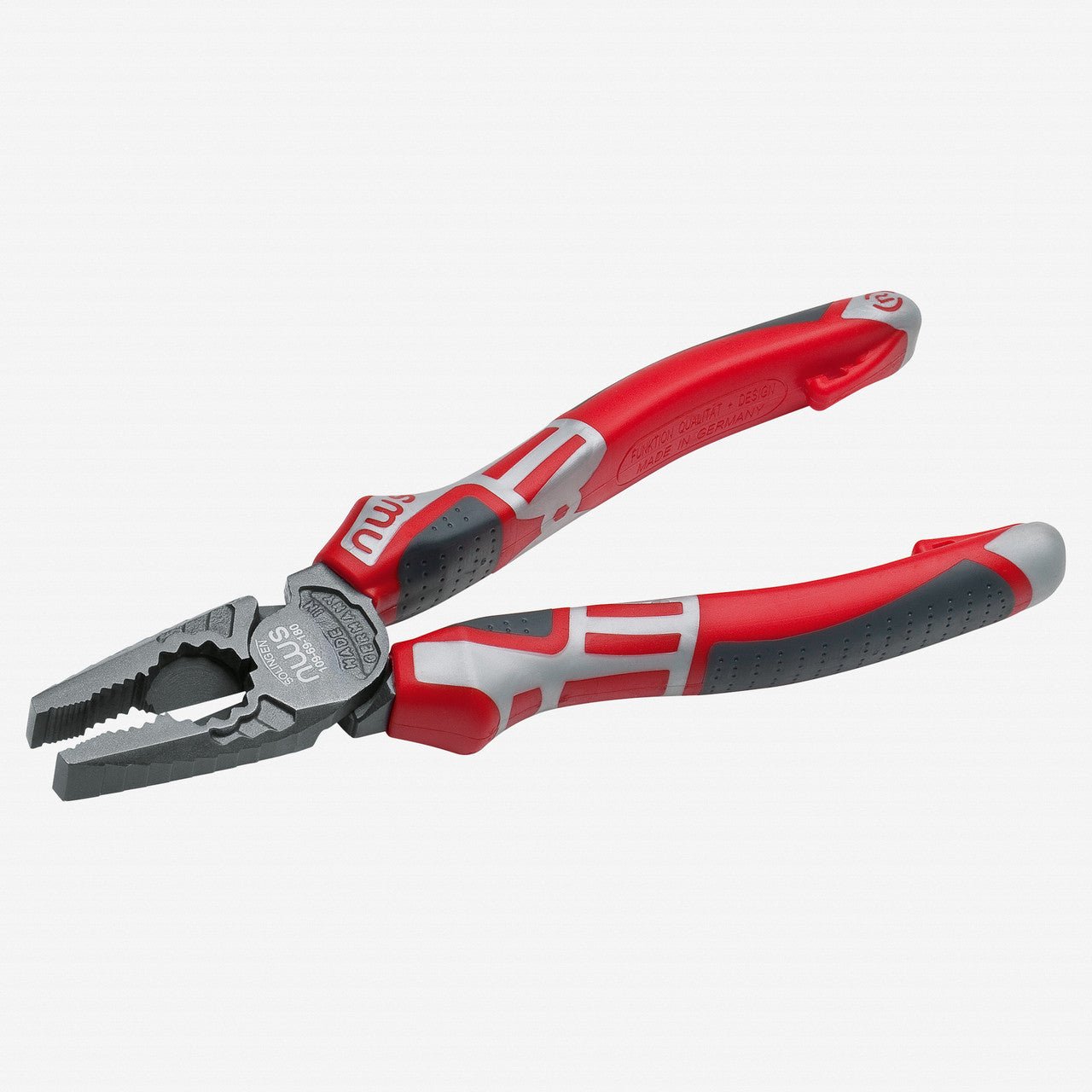 NWS 6.5" High Leverage Combination Pliers CombiMax - TitanFinish - SoftGripp, Tethered Attachment