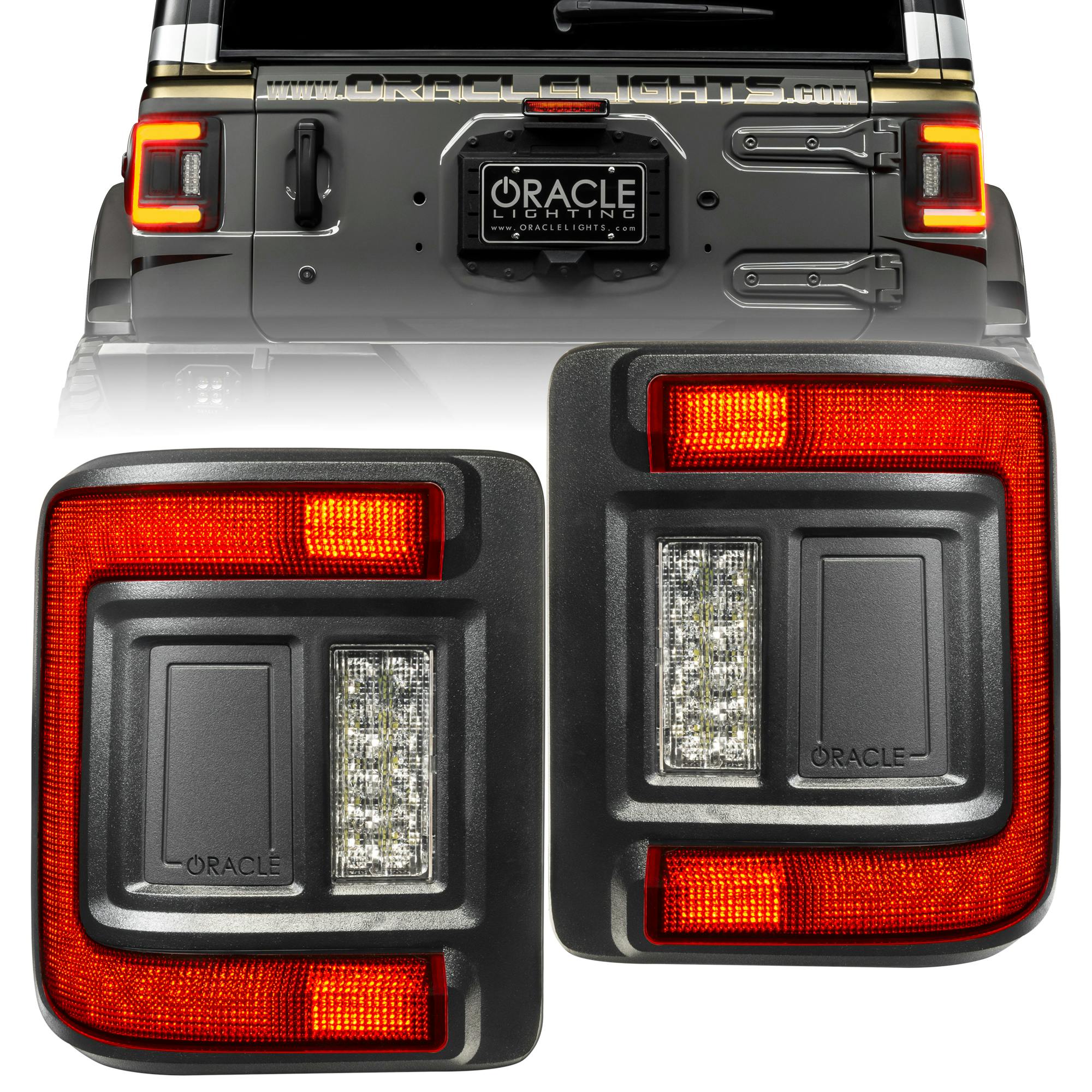 Oracle Lighting 5884-504-T "Black Series" Flush Mount LED Tail Lights for Jeep Wrangler JL - Tinted Lens