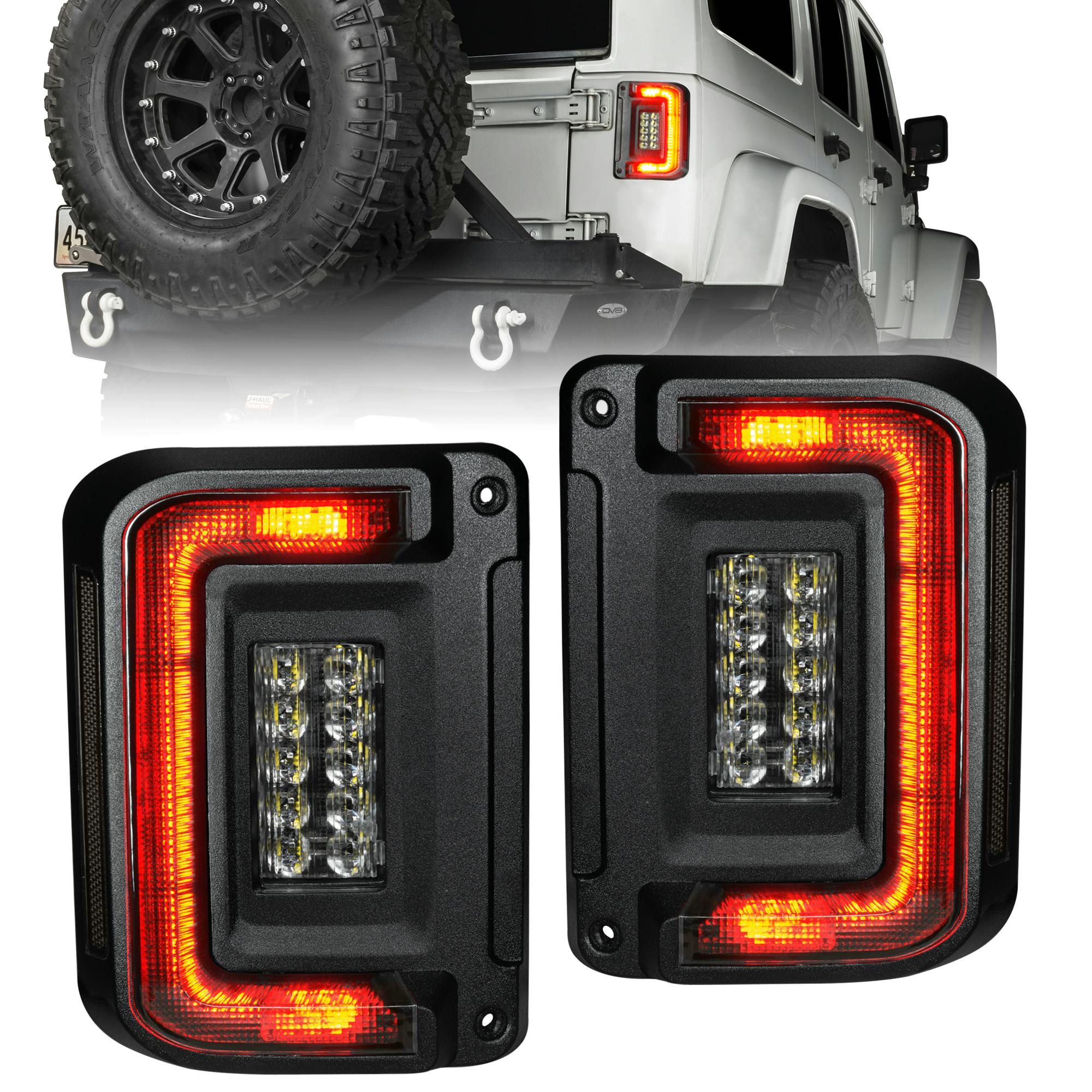 Oracle Lighting 5891-504-T "Black Series" Flush Mount LED Tail Lights for Jeep Wrangler JK - Tinted Lens