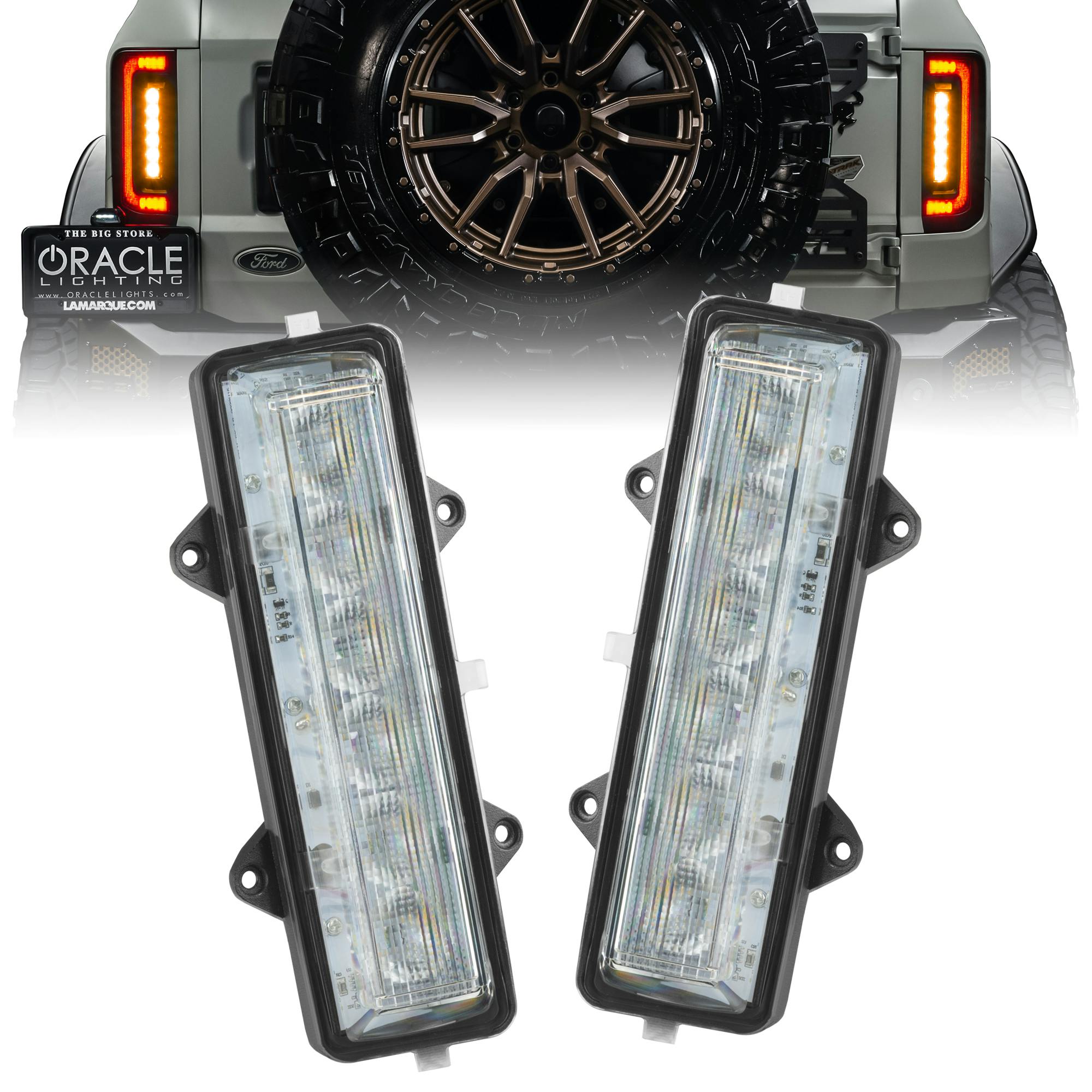 Oracle Lighting 5915-FB-023 Dual Function Amber/White Reverse LED Modules for Ford Bronco Flush Tail Lights