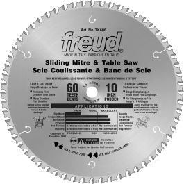 Freud 10" Blade 60T Sliding