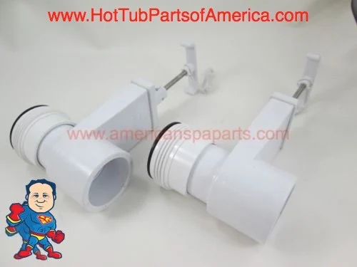Pair of 1 1/2″ Gate Slice Valves with Heater Unions for Hot Tub Spa – 115V Systems