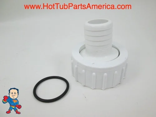 Pair of 1″ Barb x 1″ FTB Pump Unions with O-Rings – Waterway Tiny Might & Compatible Spa Pumps