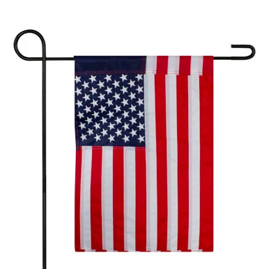 Patriotic Embroidered Outdoor Garden USA Flag 18″ x 12.5″