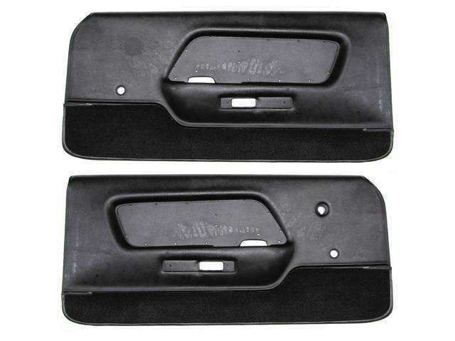Deluxe Door Panels, Black with Black Carpet
