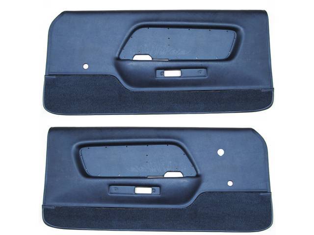 Deluxe Door Panels, Medium Blue with Blue Carpet
