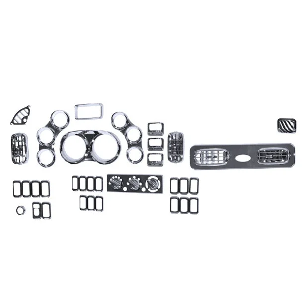 Peterbilt 379, 378, 389, 388, 386, 335 Chrome Dash Bezel & Trim Kit