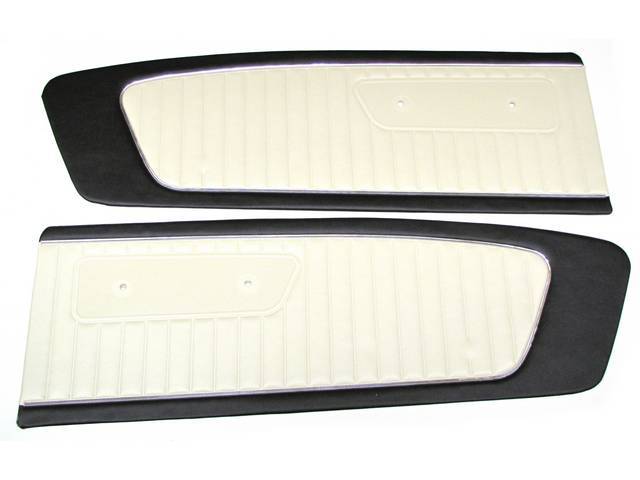 Door Panels, Standard, Black and Off White Two Tone