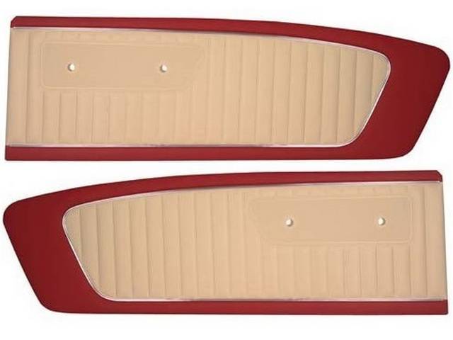Door Panels, Standard, Bright Red and Off White Two Tone