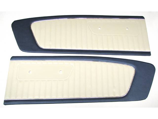 Door Panels, Standard, Dark Blue and Off White Two Tone
