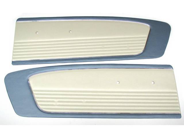 Door Panels, Standard, Light Blue and Off White Two Tone