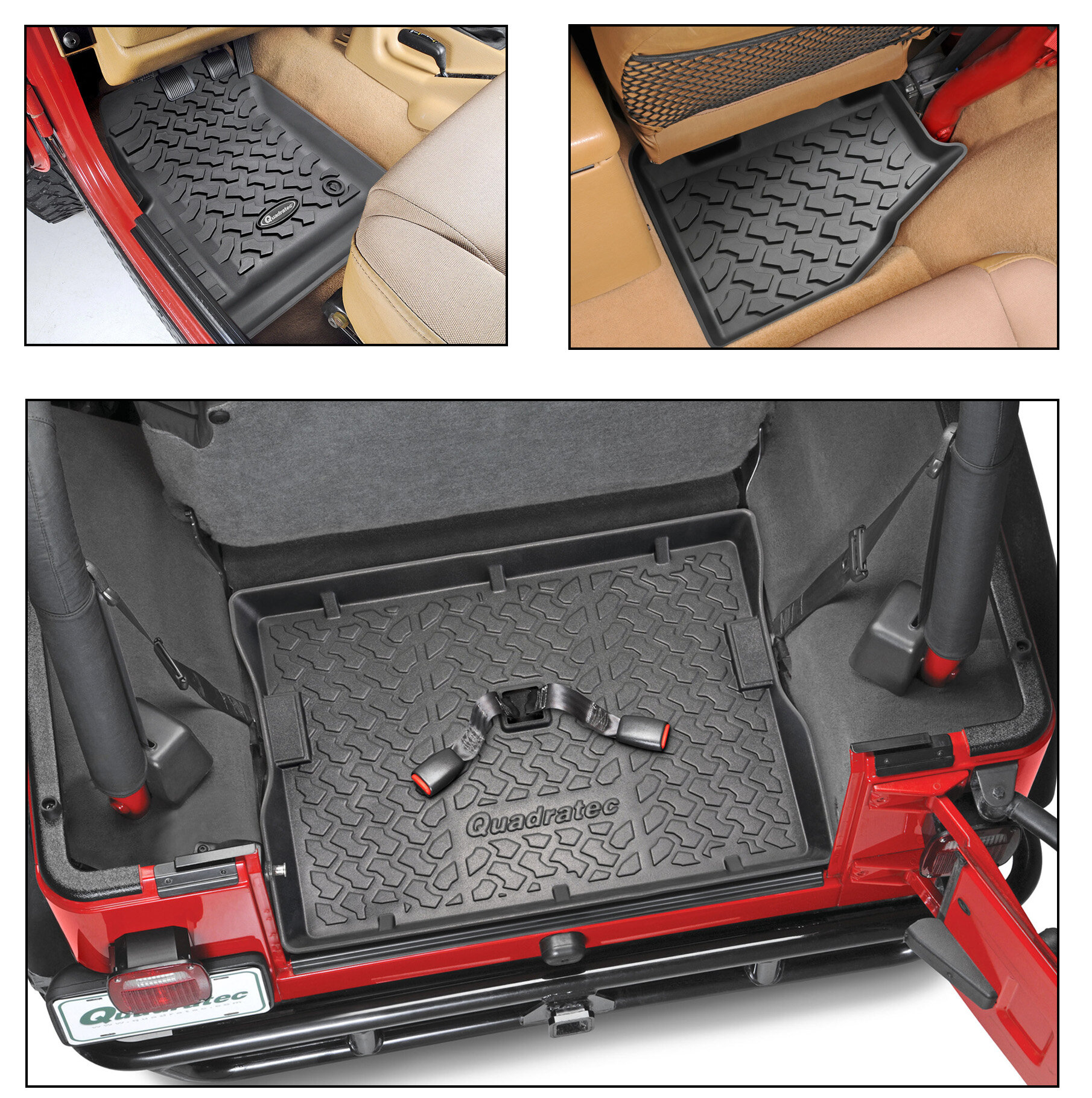 Quadratec Floor Liner Kitfor 97-06 Jeep Wrangler TJ