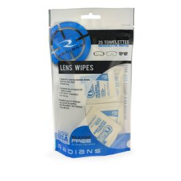 Radians LC25BG Lens Cleaning Moist Towelettes, 25 Count