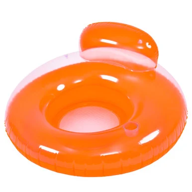 Relax in Style! 46.5″ Orange Inflatable Inner Tube Pool Float with Backrest