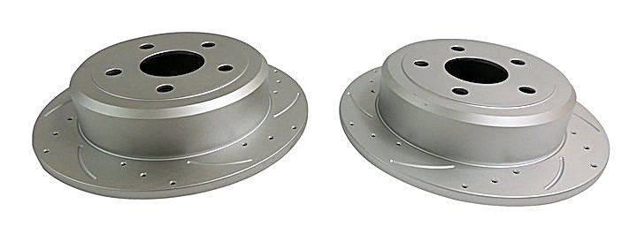 Crown Automotive Drilled & Slotted Rotor Set for 07-18 Jeep Wrangler JK