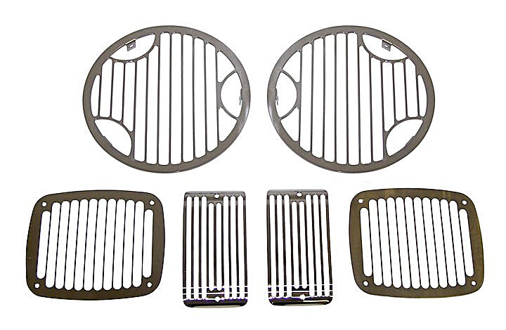 Crown Automotive Billet Light Guard Set for 97-06 Jeep Wrangler TJ & Unlimited