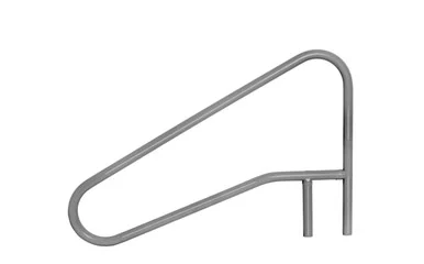SĀFTRON 54″ x 32″ Graphite 3-Bend Cross-Braced Return-to-Deck Slope in Water Handrail