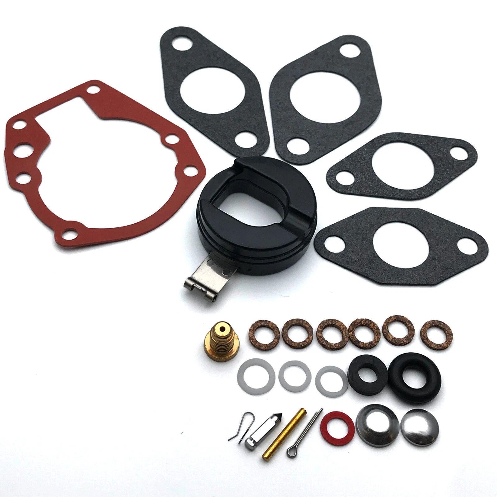 Carburetor Kit w/ Float for Johnson Evinrude 5hp 5.5hp 6hp 7.5hp 10hp 15hp 18hp (N/A)