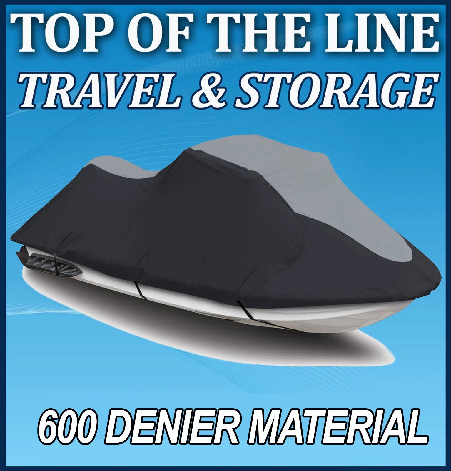 Watercraft Cover for Seadoo GTI (2006–2009) - Black/Grey