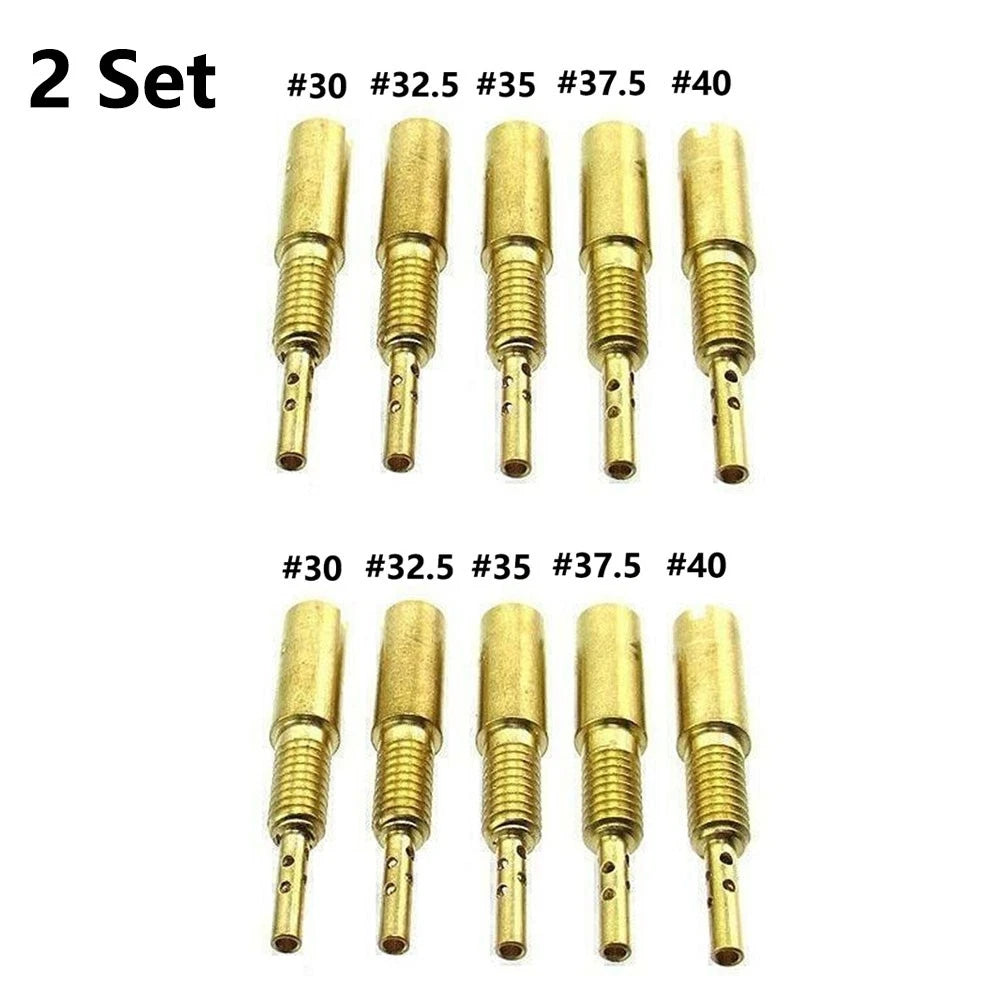 10x Carb Pilot Slow Jet Repair For Mikuni RS HS HSR VM28/486 #30-32.5-35-37.5-40