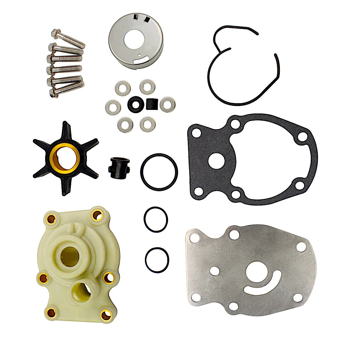 Water Pump Impeller Kit for Johnson Evinrude Outboard (20-35 hp, 393630, F9F5)