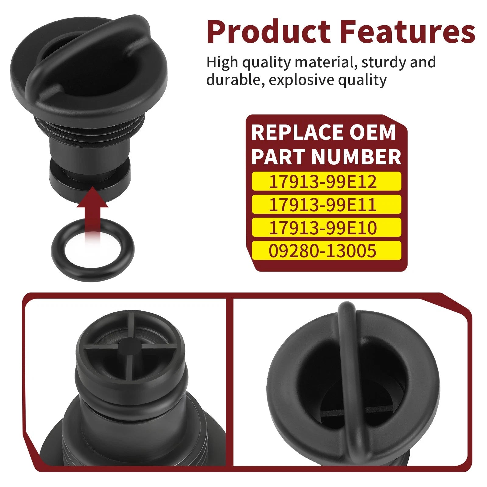 2pcs Water Flush Plug for Suzuki 25-140 hp (17913-99E12, 17913-99E11, 17913-99E10)