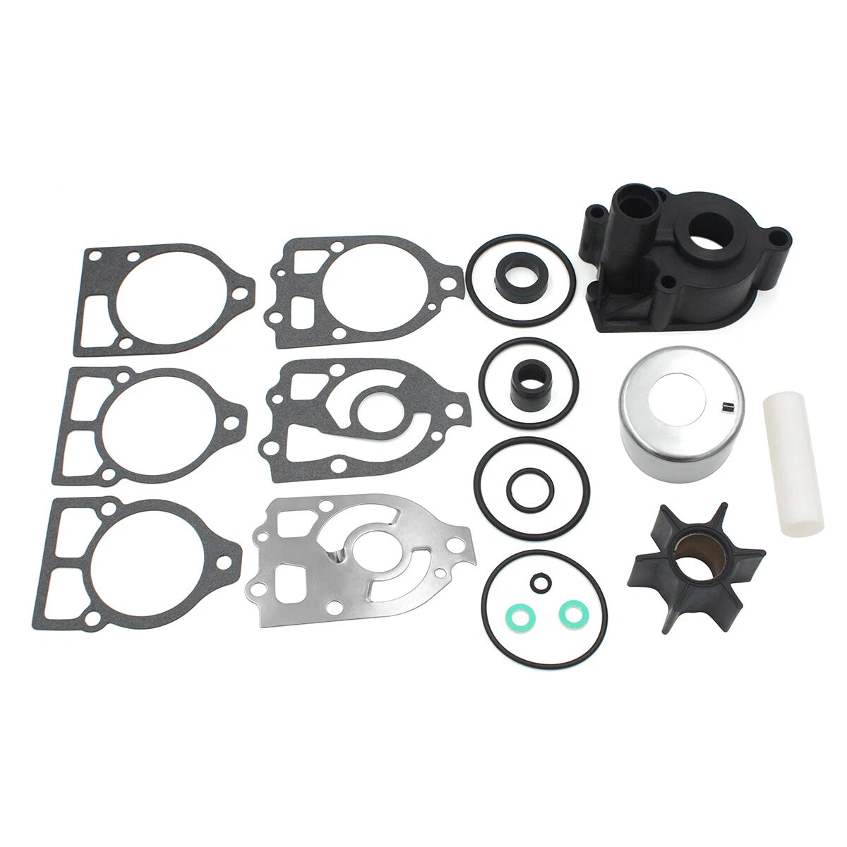 Water Pump Impeller Kit for Mercury 75 4Cyl 80-90 HP 6Cyl (1980–1990) 46-96148A8
